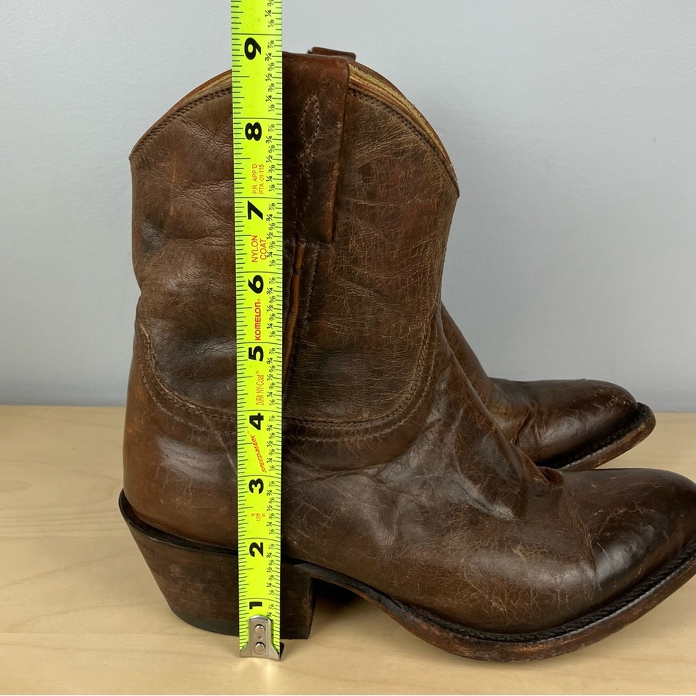 Lucchese Women’s Size 6.5 Brown Leather Western Ankle Booties Side Zip USA - Picture 13 of 13